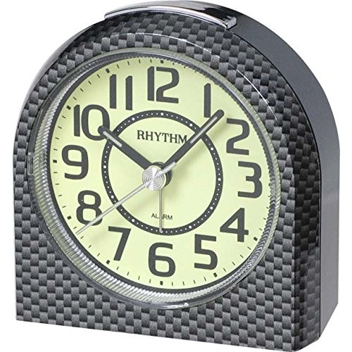 Rhythm Value Added Beep Alarm Clock Beep Alarm,Snooze,Light,Luminous Dial,Silky Move Analog 